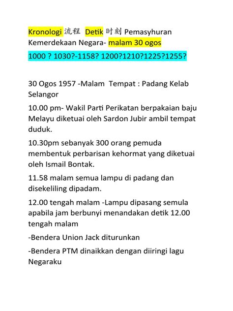Kronologi dan Detik.
